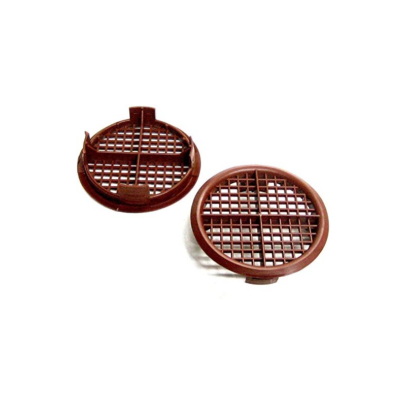 10 Number Brown Plastic Round Push in Soffit Roof Vent