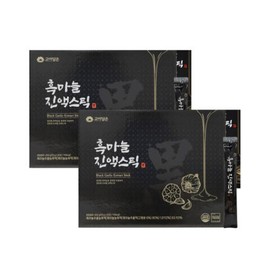 Goydamun Immune Strengthening Black Garlic Extract Stick 15g / 고이담은 면역강화 흑마늘진액스틱 15g x 30포 2개 60일분 흑마늘즙 부모님 선물 쇼핑백증정