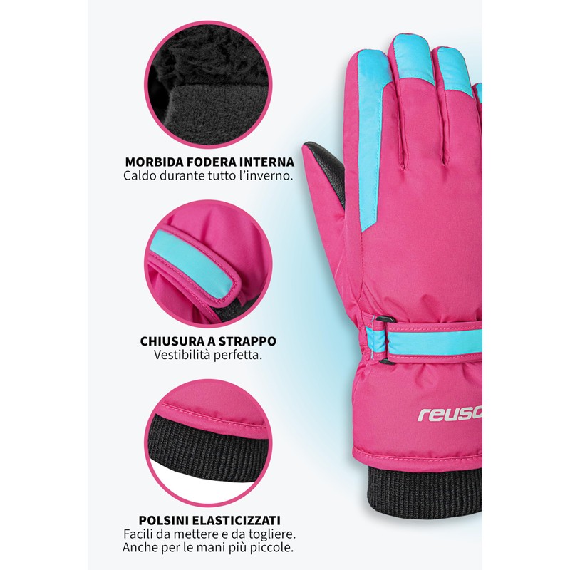 Reusch Guanti invernali bambini | caldi e impermeabili con polsini