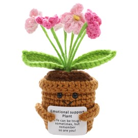 Pocket Hug Positive Flower | Wildflower-Inspired Soft Yarn for Knitting | Perfect Gifts for Best Friends, Girlfriends & Craft Lovers | Unique Small Presents for Birthdays, Anniversaries & More (Pink)