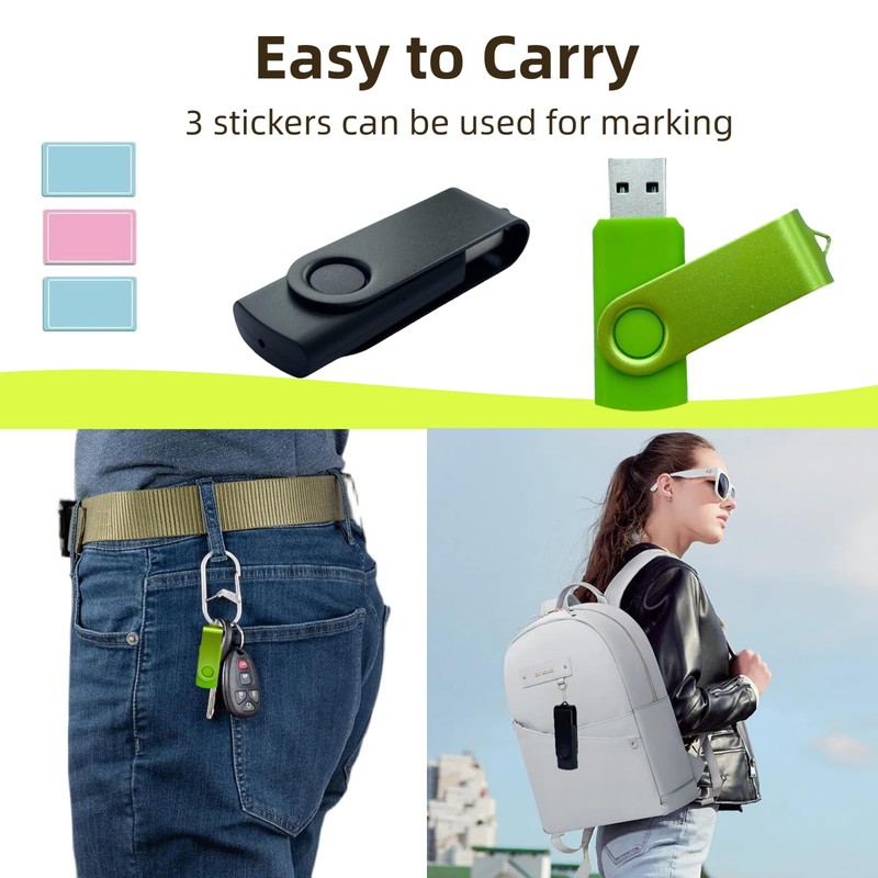 WISEORANGE USB 2.0 Memory Sticks, 32 GB, Rotate High Speed