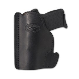 Barsony Black Leather Gun Concealment Pocket Holster for KAHR PM 9MM 40 45