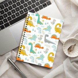 KTYHD Dinosaur Notebook Journal 5.5x8.3in, Boho Dinosaur Classroom Decor, Journal For Writing, Cute Dino Notebooks For Note Taking, Hardcover Spiral Notebook