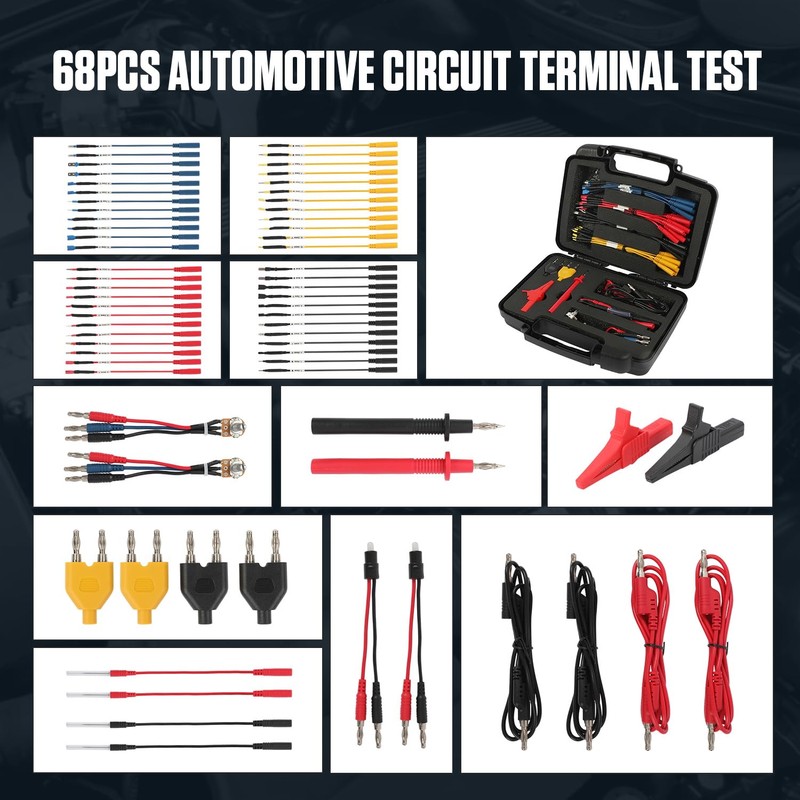 68 PCS Automotive Circuit Test Lead Kit,Multimeter Test Leads Set,Electrical