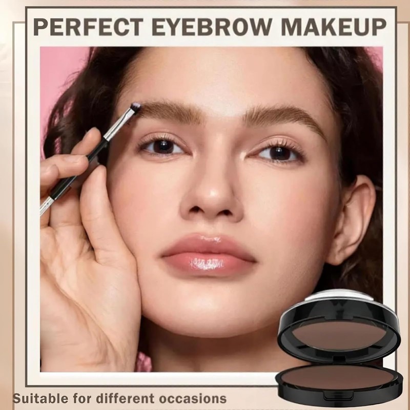 Eyebrow Stamp Kit,Light Brown Eyebrow Tint & Powder with Stencil