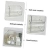 LIFKOME 2pcs Transparent Desktop Storage Box Stackable Organizing Container for