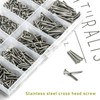 Zmbroll 600Pcs Silver M2 Pan Head Self-Tapping Screws,Phillips Cross Round