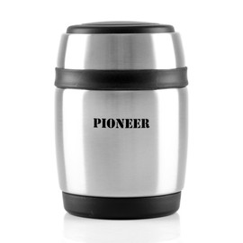 Pioneer Vacuum Insulated Leakproof Soup/Food Flask with Spoon, 8 Hours Hot 24 Hours Cold, Stainless Steel, 380 ml