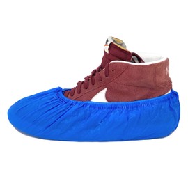 AQASKIN Durable Disposable CPE Overshoes (4g) Personal Protective Equipment for Cleaning the Home, Gardening Quantity 200 Pieces Blue, blue