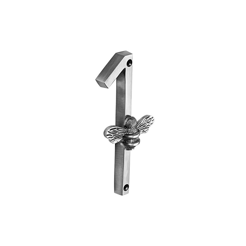Pewter Brass bee House Number with Bee design | 5