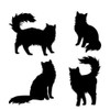 4Pcs Cats Dies Metal Die Cuts, Cats Frame Metal Cutting