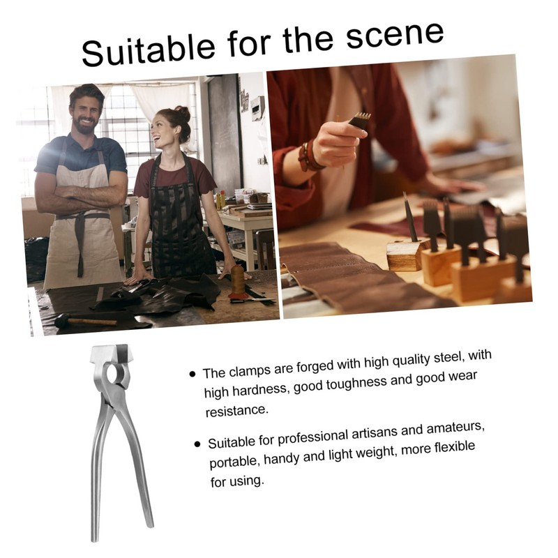 IWOWHERO Leather Craft Flatten Pliers Flat Nose Pliers Tool High