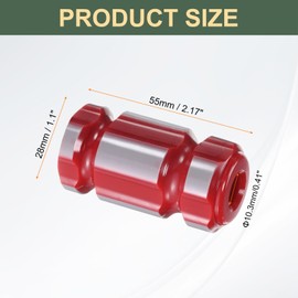 sourcing map Pre-Drilled Blank Screwdriver Tool Handles 10.3mm Hole 55mm Length PVC Plastic Replacement Grips, Red Grey