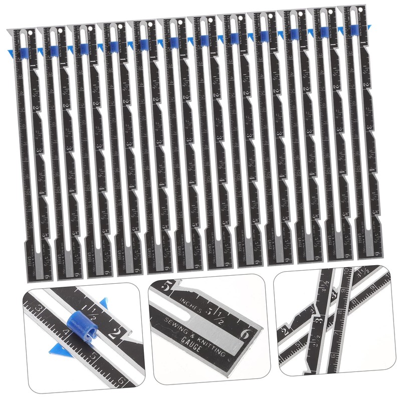 Gadpiparty 12Pcs Quilting Ruler Sewing Gauge for Accurate Button Measurement