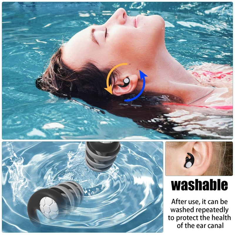 SHUOHONG Ear Plugs for Sleeping, Soft 3D Shape Sleep Ear