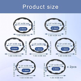 XINXINGDINGSHENG 8 Pcs Flywheel Gasket, Cassette Flywheel Hub Spacer, Aluminum Alloy Bicycle Hub Washer, Freewheel Washer Spacer for Mountain Road Bike