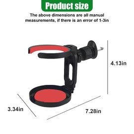 Car Air Vent Cup Holder, Foldable Shock-Proof Drink Holder Extender, Adjustable Vehicle Air Outlet Cup Retainer Stand, Truck Interior Bottle Accessory for SUV Sedan (Red)