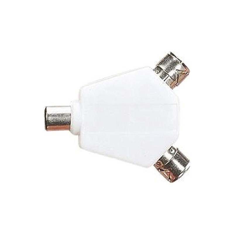 Electrovision Coaxial Y Splitter with Line Plug to 2 x