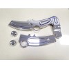 Unbranded Left&Right Boomerang Frame Cover Swingarm Nut Cap For Harley