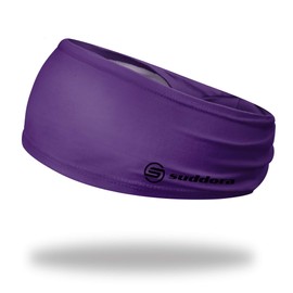 Suddora Solid Color Wide Headband/Sweatband - Workout, Football, Soccer, Yoga (Purple)