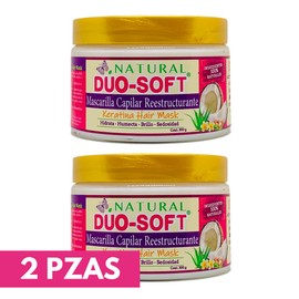 2 PACK Natural Duo Soft Mascarilla para cabello teñido con keratina y coco