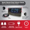 Sonic Alert Dual Extra Loud Alarm Clock with Bed Shaker
