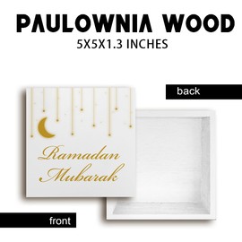 Ramadan Decorations for Home Mubarak Decorations Table Rustic Iftar and Suhoor Dua Wood Plaque Box Sign Eid Ramadan Home Office Living Room Tiered Tray Iftar Decor