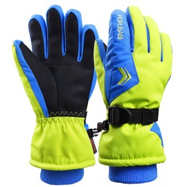 POPUBABI Kids Gloves, Kids Waterproof Gloves, Ski Boy Girl Gloves, Winter Thermal Gloves Kids, Cycling Thinsulate Gloves Kids, Kids Snow Gloves, Sport Running Gloves for Snowboarding Skiing Hiking