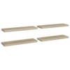 TREATLIFE HOME Stylish Floating Wall Shelves Set of 4, Oak