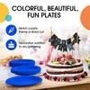 Exquisite Party Solids Dark Blue Plastic Plates For Party Supplies