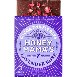 Honey Mama's, Lavender Rose Cocoa Truffle Bars, No Refined Sugar, Gluten Free, Dairy Free, Soy Free, Paleo, 2.5 Ounce, 3-Serving Bar