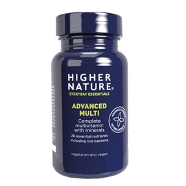Higher Nature - Advanced Multi - Multi Vitamins Supplements - 26 Essential Vitamins, Minerals & Live Bacteria - 180 Tablets