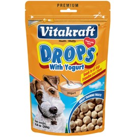 Vitakraft Drops with Yogurt Treats for Dogs, Bite-Sized Training Snacks, 8.8 Ounce (Pack of 1)