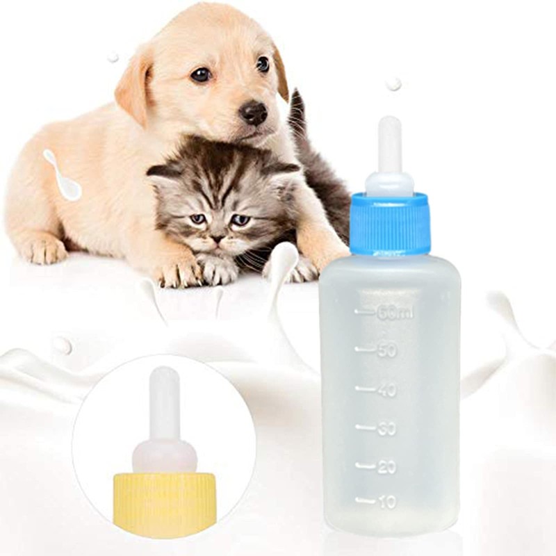 Pet Bottle Kit, Squeeze Liquid Replaceable Silicone Teat for Newborn