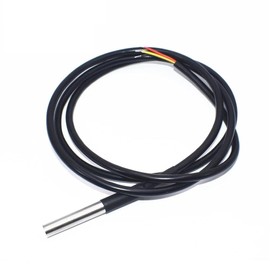 DS18B20 Stainless Steel Package 1 Meter Waterproof 18b20 Cable Probe Temperature Sensor 5pcs