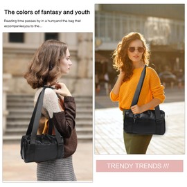 Mini Gym Bag for Women Girls Small Gym Tote Bag with Wet Compartment Waterproof Travel Duffle Bag Cute Workout Sport Bag (black)