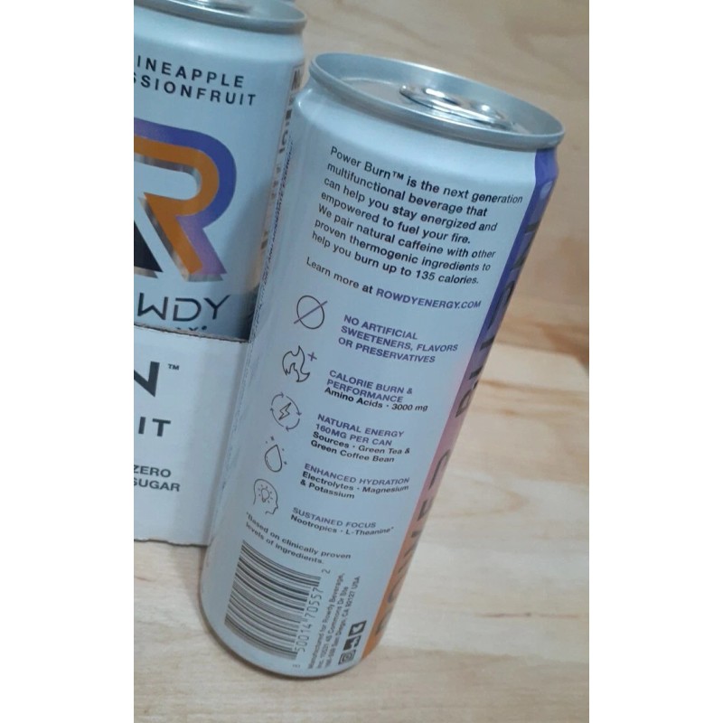 Rowdy Energy 6 CANS: Rowdy Energy Beverage PINEAPPLE PASSIONFRUIT 0