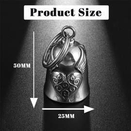 ZEPIQOR Guardian Bell Biker Bell, Motorcycle Bell Lucky Charm, Stainless Steel Motorcycle Bell, Protective Bell Angel Riding Bell, Motorcycle Bell Keyring for Blessing the Peace, Lucky Charm