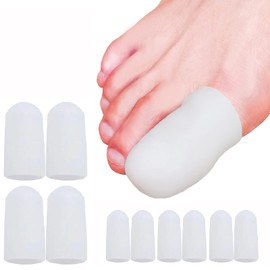 Mcvcoyh Pack of 12 Small Toe Protector Toe Sleeves New Material for Toe Hammer Toe Nails Intrusion Nail Loss Friction