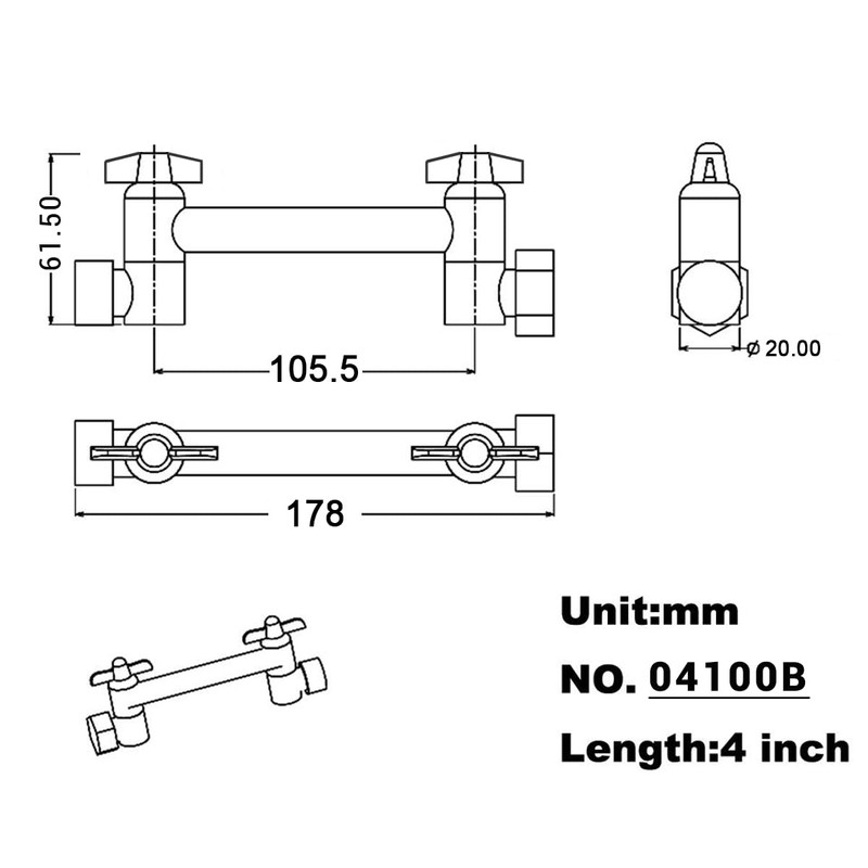 TRUSTMI Adjustable Shower Arm Extension 4 Inch Brass Shower Arm,