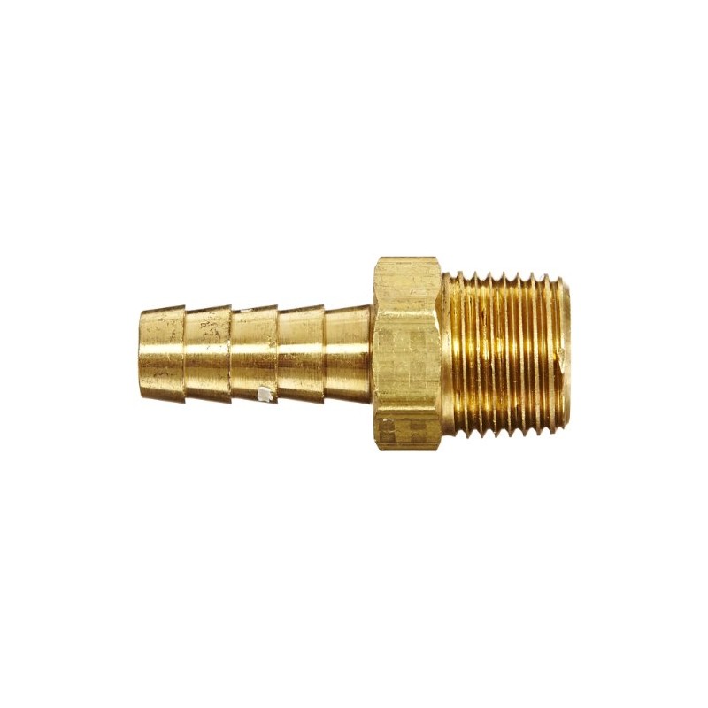 Anderson Metals 57001 Brass Hose Fitting, Adapter, 3/8" Barb x