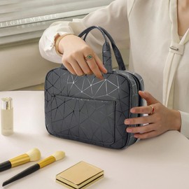 Hangable Toiletry Pouch | 4 Compartments Travel Toiletry Organizer with Hook - Waterproof Portable Storage Bags for Makeup Accessories, Travel Accessories