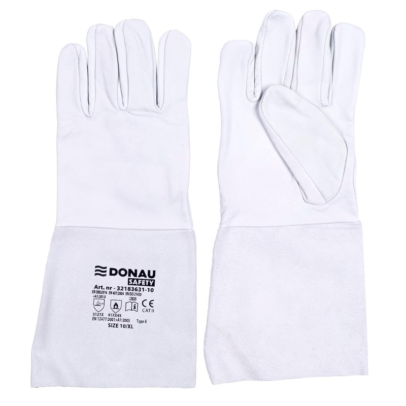 DONAU SAFETY Welding Gloves Made of Goat Grain Leather for