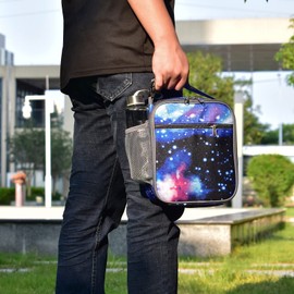 IWTTWY Insulated Lunch Bag Camo Cooler Bag Portable Carrying Lunch Box Bag for Boys Girls Women Men to School Office Outdoor (Stars)