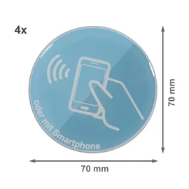 BIKE-label Sign 3D Sticker Dm 70 mm Pack of 4 Contactless Numbers Smartphone 900210VE