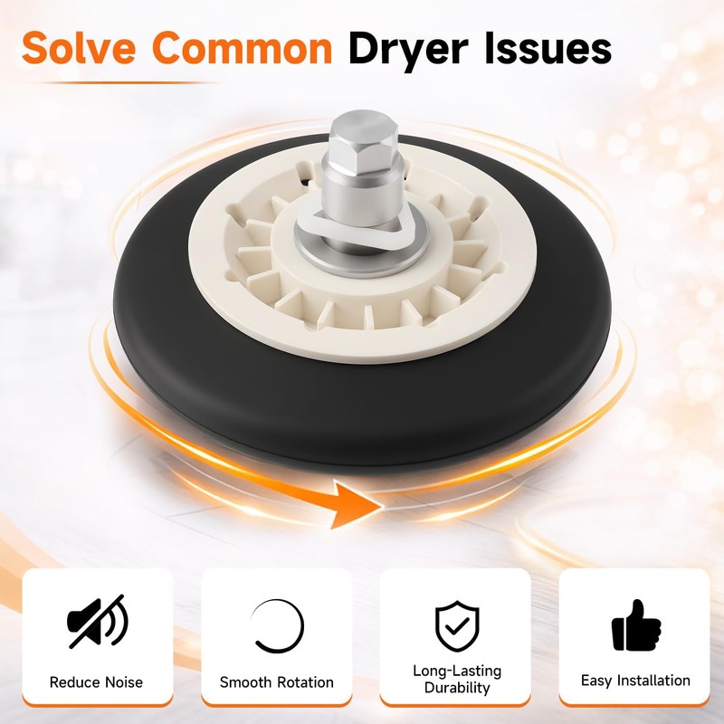 LEYURISE 4Pcs Dryer Roller Kit Compatible with GE Front Load
