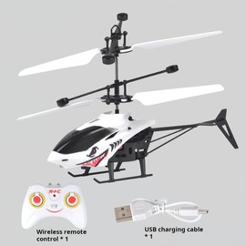USB Rechargeable Mini RC Helicopter | 21cm Crash-Proof Design, LED Lights & Sensor Control | STEM Toy for Kids 7-14 | Ideal for Indoor Adventures & Family Bonding - Colour: White