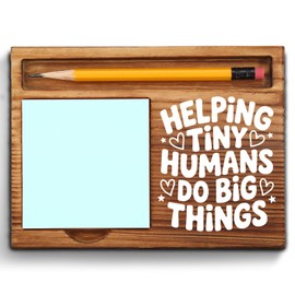 Helping Tiny Humans Sticky Note Holder, Funny Teacher Humor Self-Stick Note Pad Holders Gifts for Women, Men, Teacher, School Counsellor, Educator ZSS110
