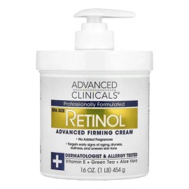 Advanced Clinicals Crema Retinol Antiedad Rostro 454g                                                                                                 