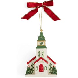 Spode Christmas Tree Village Church LED Ornament | Christmas Decorations | 4 Inch Christmas Ornaments | Christmas Decor for Christmas Trees